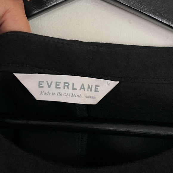 Everlane Black Scuba Short Sleeve Boxy Sweatshirt Medium - Picture 4 of 6